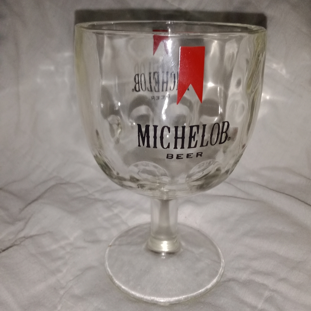 Vintage Michelob Beer Glass Goblet 6 1/8" Tall